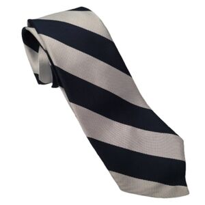 Barbour Black and Gray Diagonal Striped Tie
